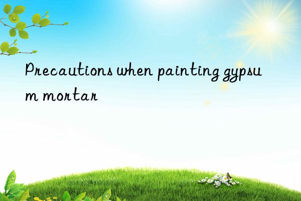 precautions when painting gypsum mortar