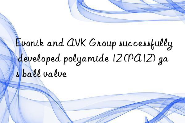 and avk group successfully developed polyamide 12 (pa12) gas ball valve