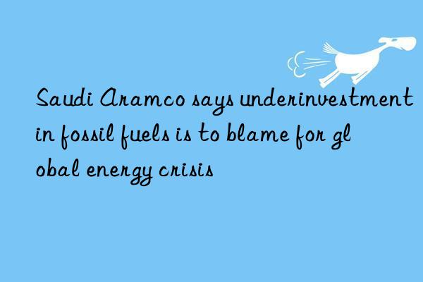 saudi aramco says underinvestment in fossil fuels is to blame for global energy crisis