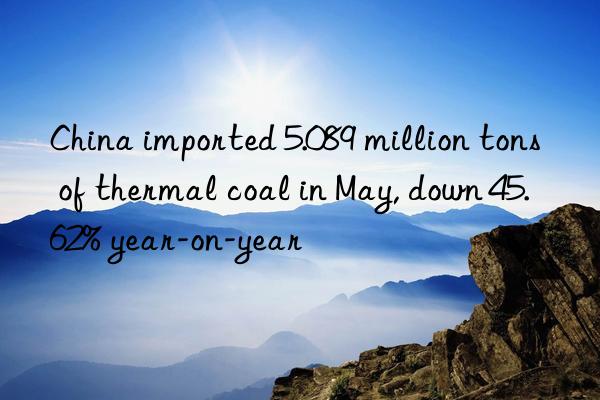 china imported 5.089 million tons of thermal coal in may, n 45.62% year-on-year