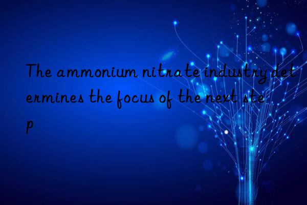 the ammonium nitrate industry determines the focus of the next step