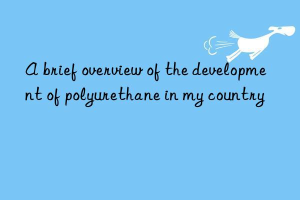 a brief overview of the development of polyurethane in my country