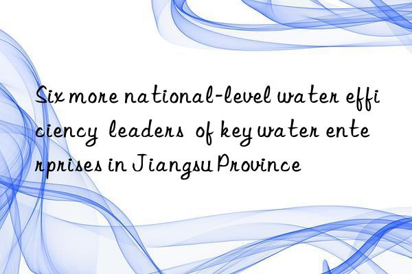 six more national-level water efficiency  leaders  of key water enterprises in jiangsu province