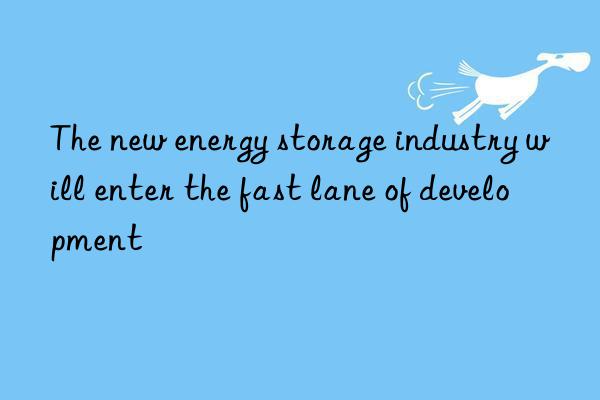 the new energy storage industry will enter the fast lane of development