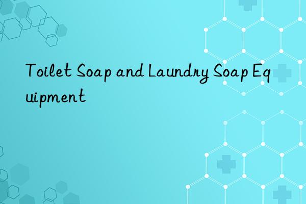 toilet soap and laundry soap equipment
