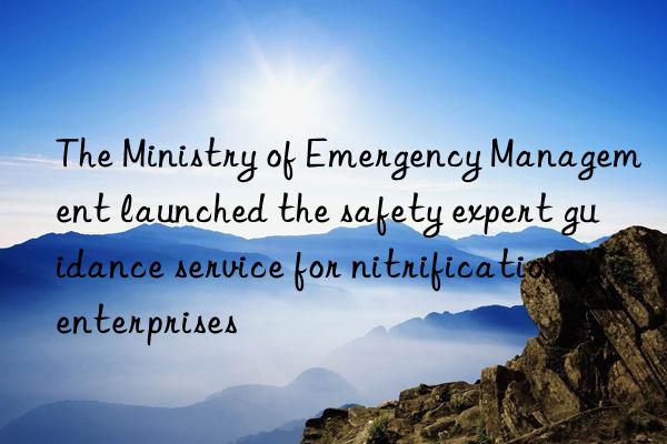 the ministry of emergency management launched the safety expert guidance service for nitrification enterprises