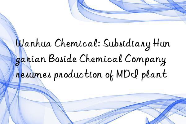 chemical: subsidiary hungarian boside chemical company resumes production of mdi plant