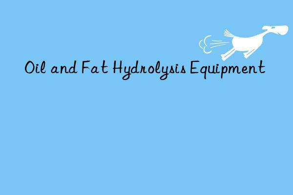 oil and fat hydrolysis equipment