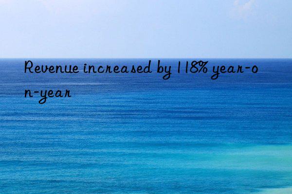 revenue increased by 118% year-on-year