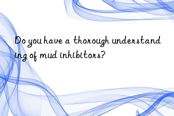 do you have a thorough understanding of mud inhibitors?