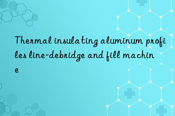 thermal insulating aluminum profiles line-debridge and fill machine