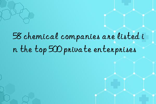 58 chemical companies are listed in the top 500 private enterprises