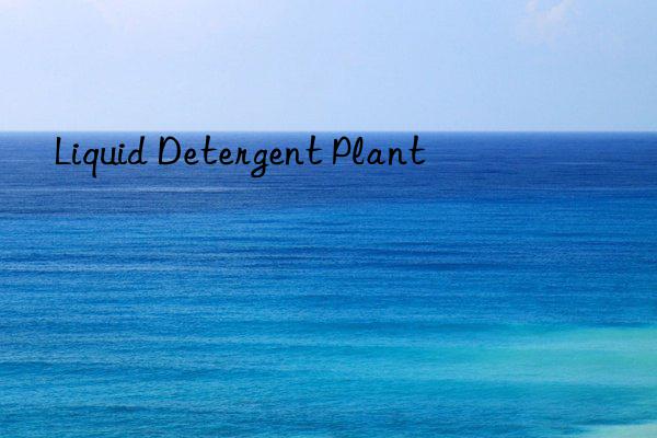 liquid detergent plant