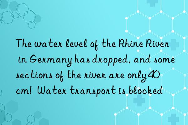 the water level of the rhine river in germany has dropped, and some sections of the river are only 40 cm!  water transport is blocked