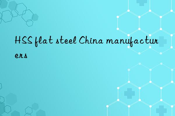 hss flat steel china manufacturers
