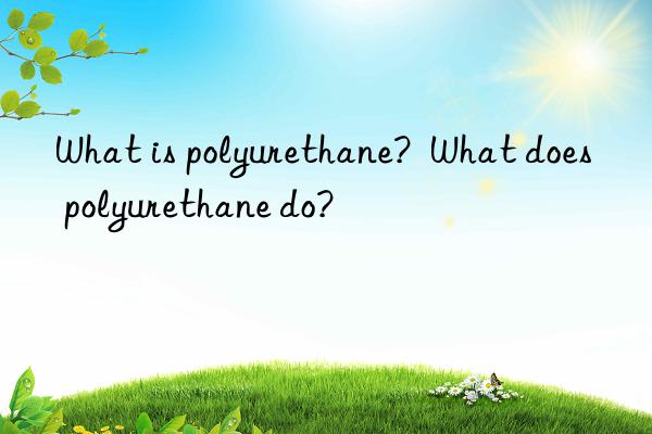 what is polyurethane?  what does polyurethane do?
