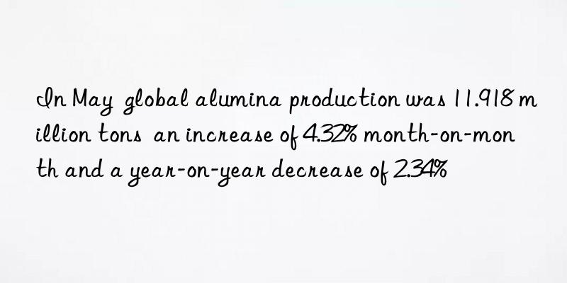 in may  global alumina production was 11.918 million tons  an increase of 4.32% month-on-month and a year-on-year decrease of 2.34%