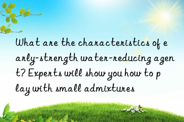 what are the characteristics of early-strength water-reducing agent? experts will show you how to play with small admixtures