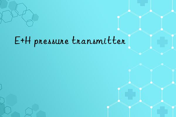 e+h pressure transmitter
