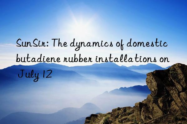 sunsir: the dynamics of domestic butadiene rubber installations on july 12