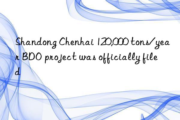 shandong chenhai 120,000 tons/year bdo project was officially filed