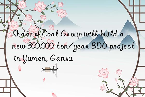 shaanxi coal group will build a new 360,000-ton/year bdo project in yumen, gansu