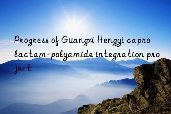 progress of guangxi hengyi caprolactam-polyamide integration project