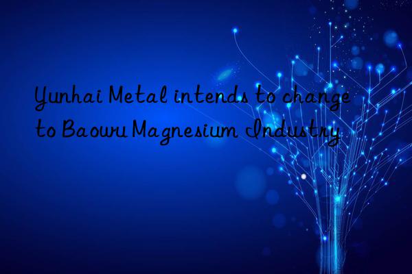 yunhai metal intends to change to baowu magnesium industry