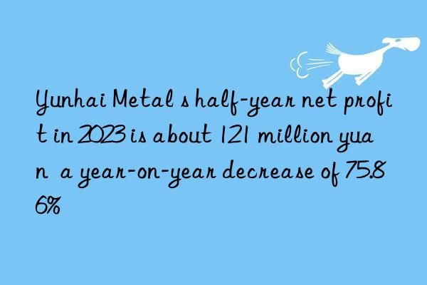 yunhai metal s half-year net profit in 2023 is about 121 million yuan  a year-on-year decrease of 75.86%