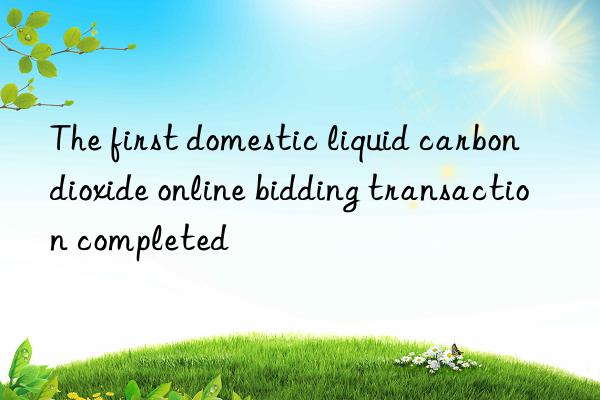 the first domestic liquid carbon dioxide online bidding transaction completed