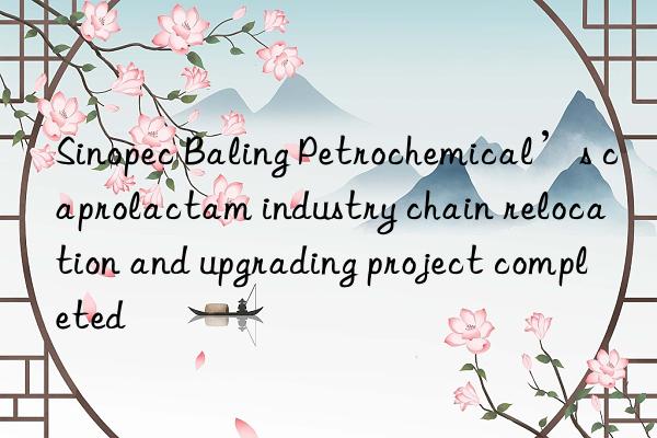 sinopec baling petrochemical’s caprolactam industry chain relocation and upgrading project completed