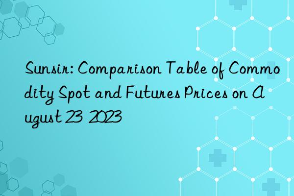 sunsir: comparison table of commodity spot and futures prices on august 23  2023