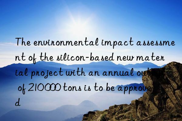 the environmental impact assessment of the silicon-based new material project with an annual output of 210 000 tons is to be approved