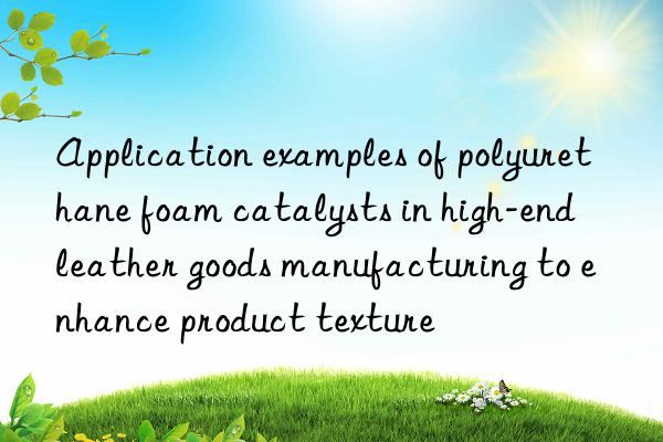 application examples of polyurethane foam catalysts in high-end leather goods manufacturing to enhance product texture