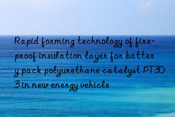 rapid forming technology of fire-proof insulation layer for battery pack polyurethane catalyst pt303 in new energy vehicle