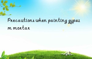 precautions when painting gypsum mortar
