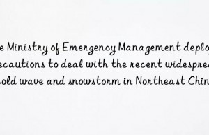 the ministry of emergency management deploys precautions to deal with the recent widespread cold wave and snowstorm in northeast china