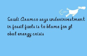 saudi aramco says underinvestment in fossil fuels is to blame for global energy crisis