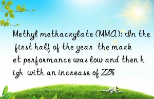 methyl methacrylate (mma): in the first half of the year  the market performance was low and then high  with an increase of 22%