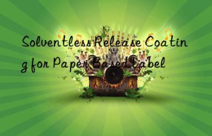 solventless release coating for paper based label