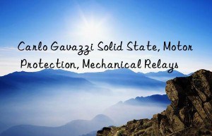 carlo gavazzi solid state, motor protection, mechanical relays