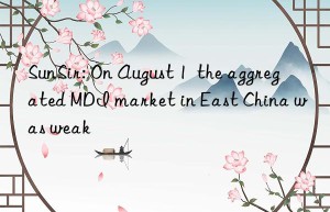 sunsir: on august 1  the aggregated mdi market in east china was weak