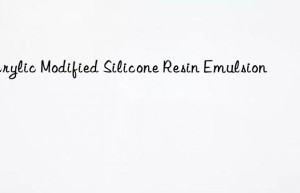 acrylic modified silicone resin emulsion