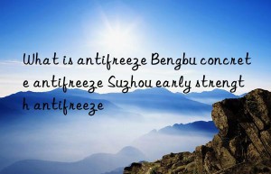 what is antifreeze bengbu concrete antifreeze suzhou early strength antifreeze