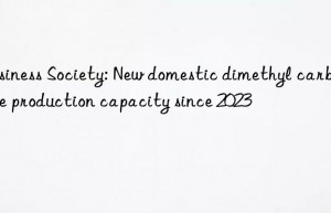 business society: new domestic dimethyl carbonate production capacity since 2023