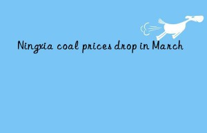 ningxia coal prices drop in march