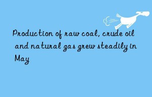production of raw coal, crude oil and natural gas grew steadily in may