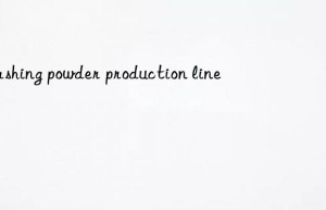 washing powder production line
