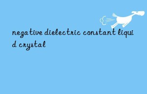 negative dielectric constant liquid crystal