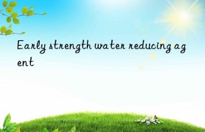 early strength water reducing agent